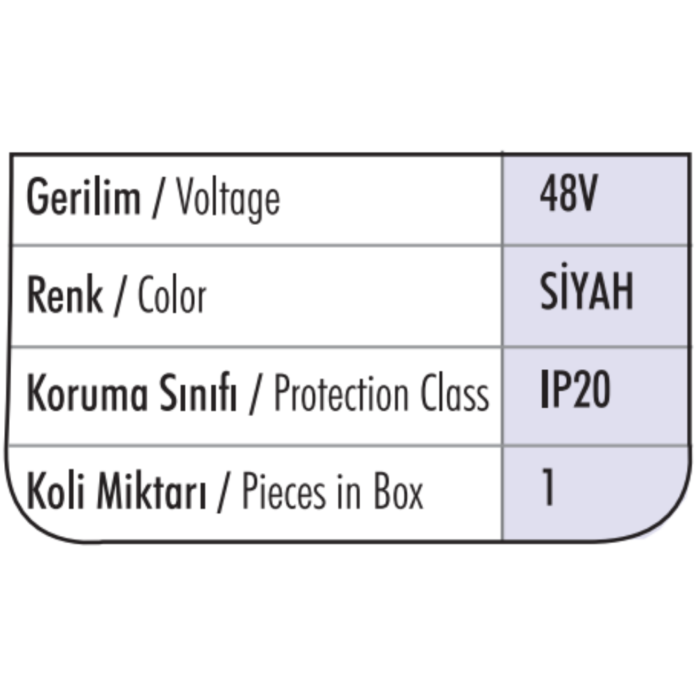 TC-20D SERİSİ DUVAR TAVAN KÖŞE APARATI